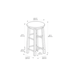 24" Killian Counter Height Barstool - Linon -Linon GUEST bb5d1ae9 5de4 4694 90be cd69b43493ba