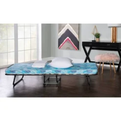 Twin Roma Folding Bed Blue - Linon 19 Twin Roma Folding Bed Blue - Linon -Linon GUEST bb880312 2158 45f4 b5f6 2b1a2dd5e6e0