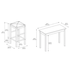 3pc Lancer Tavern Counter Height Table Dining Set - Linon -Linon GUEST bbb5f3c4 c8a5 4e7d 8fbf 859fbde5cee3
