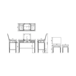 Madison Silver Vanity Set Silver - Linon -Linon GUEST bc7ac375 ece7 406b 9505 a53518660f13