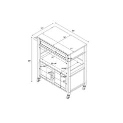 Cameron Kitchen Cart With Granite Top - Linon -Linon GUEST be1c3227 0cd3 4507 a1b9 dad11e857247