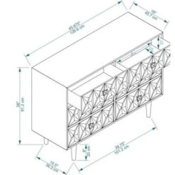 6 Drawer Geo Textured Dresser - Linon 30 6 Drawer Geo Textured Dresser - Linon -Linon GUEST c0c8af27 2d72 438a a488 aa002dea9104