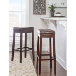 Set Of 2 Claridge Barstools - Linon -Linon GUEST c180b034 ddc1 4ff4 972c 03166cf961f4