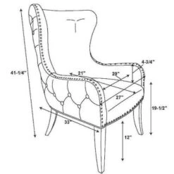 Salem Round Back Chair - Linon -Linon GUEST c36f3389 29b4 48d5 b498 d4333df0018c