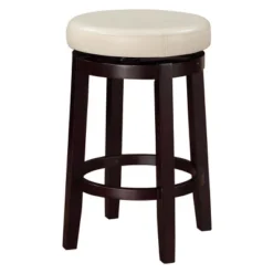 Maya Swivel Backless Counter Height Barstool - Linon 19 Maya Swivel Backless Counter Height Barstool - Linon -Linon GUEST c8db36ee 023f 47ea 9054 46b35ed95eb1