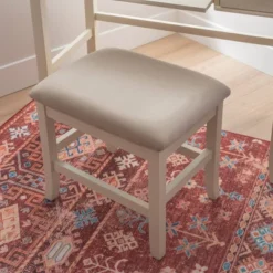 Jackson Vanity Set Cream - Linon -Linon GUEST cb566cdb cbae 4b05 b55d 5eae1f931d56