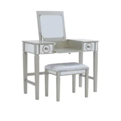 Madison Silver Vanity Set Silver - Linon -Linon GUEST cd8da84c aec1 4a7a add8 c2e0d8973e8b