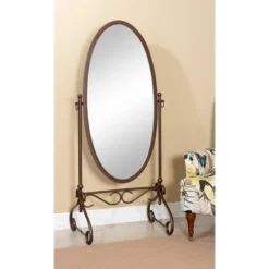 Clarisse Metal Mirror Brown - Linon -Linon GUEST ce87b861 983b 4508 bdc3 d7c15f706895