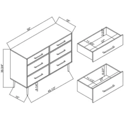 Gloria 6 Drawer Dresser White - Linon -Linon GUEST d26c61b6 65c8 4d0a b336 e230c34405a6