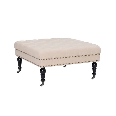 Isabelle Square Tufted Ottoman - Linon 8 Isabelle Square Tufted Ottoman - Linon - Image 6