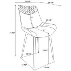 2pc Edler Dining Chairs - Linon -Linon GUEST d556fbb1 013a 436d 8f9f 6dcf23d5e78a