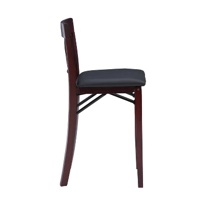 Triena X Back Folding Counter Height Barstool Espresso - Linon 5 Triena X Back Folding Counter Height Barstool Espresso - Linon - Image 3