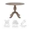 Torino Dining Tables Rustic Brown - Linon -Linon GUEST d7b91678 9322 443a 9d8f 2c8fda455dd7