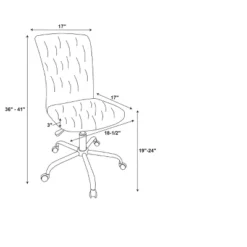 Faux Flokati Armless Office Chair - Linon -Linon GUEST d9c716c9 a149 42b5 a961 39a0bd67fc5b