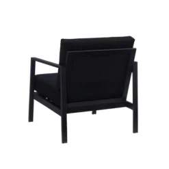 Linon Lark Aluminum Arm Chair Black -Linon GUEST da5a7e0f 538b 469e b020 3bf2d8882857
