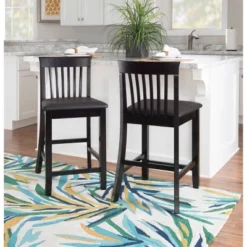 24" Torino Craftsmen Counter Height Barstool - Linon -Linon GUEST db63fca2 8315 4e15 a125 6d19bede416f