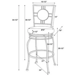 Teagan Adjustable Stool Black - Linon -Linon GUEST dca1d562 ab2d 49cf a4aa c1dfe2ac7afd