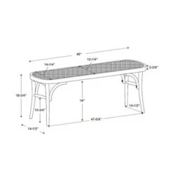 Helia Bentwood Bench - Linon -Linon GUEST dee38433 7364 4025 93d9 7329dd86e4ef