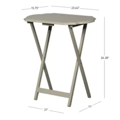 Set Of 2 Ledda Folding Snack Tray - Linon -Linon GUEST df54c8b8 2eb4 4ecb a840 ca8d2ee8b655