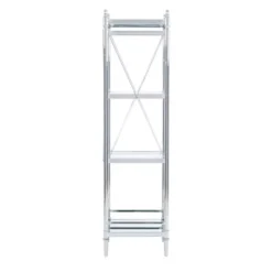 Pinnacle 4-Tier Shelf Chrome - Linon -Linon GUEST df75ef17 e053 49e3 8d88 effb37e69f56