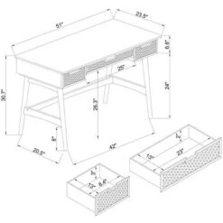 Ryker Rattan Desk Natural - Linon -Linon GUEST e0c58e54 ff0e 4eae ad7a 45ed25f9710b
