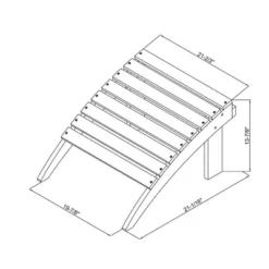 Adirondack Ottoman - Linon -Linon GUEST e50d196c dd04 4a89 acac 7e1634eaada5