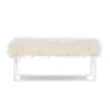 Faux Flokati Acrylic Leg Bench White - Linon -Linon GUEST e734fcdc 17dc 4b06 9a86 5c8e6e17c9db