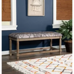 Kaya Bench Gray - Linon -Linon GUEST e797490e dc59 4213 9325 0a1885c08c06