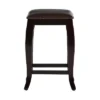 San Francisco Backless Faux Leather Counter Height Barstool Wood Brown - Linon -Linon GUEST ed571632 4438 4d10 9ab8 22ad69d17f0c