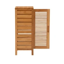 Bracken One-Door Floor Cabinet Natural - Linon -Linon GUEST eea2f99a a8f5 4e76 86f4 540f15a0323c