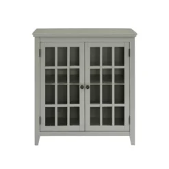 Largo Double Door Cabinet Gray - Linon -Linon GUEST f2a952e3 c64b 4991 bd1f fb8f9b48508e