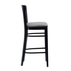 Set Of 2 Maryah Upholstered Barstools Black - Linon -Linon GUEST f62a784d 986c 4322 b7f5 2b3393c6522a