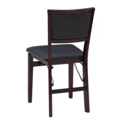 2pc Claire Folding Chair Espresso - Linon -Linon GUEST f98994a6 9a96 4eea 8f52 9139d7260687