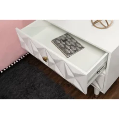 2 Drawer Geo Textured Nightstand - Linon -Linon GUEST fbdd3ac6 f4e0 458b 8d94 bf5103e4f23b