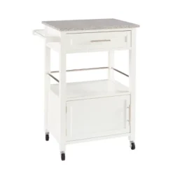 Mitchell Kitchen Cart Granite Top - Linon -Linon GUEST fc3430e9 3f92 4a65 b8e9 b4c0927f2646