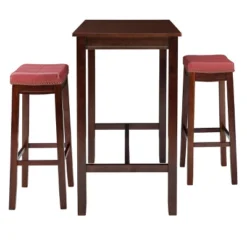 3pc Claridge Bar Height Dining Set - Linon -Linon GUEST fd00c6ef c0b3 4cfa ac45 edb04368fd4c
