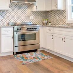 Pomelo Washable Outdoor Rug Ivory/Orange - Linon -Linon GUEST fd5a856d dbc3 45b5 aa9b 9d19a1895cc7