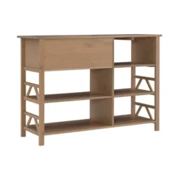 Titian Tall TV Stand For TVs Up To 50" Light Brown - Linon -Linon GUEST fe00ba9c 726d 4dd7 8747 2ad87a84c6f6